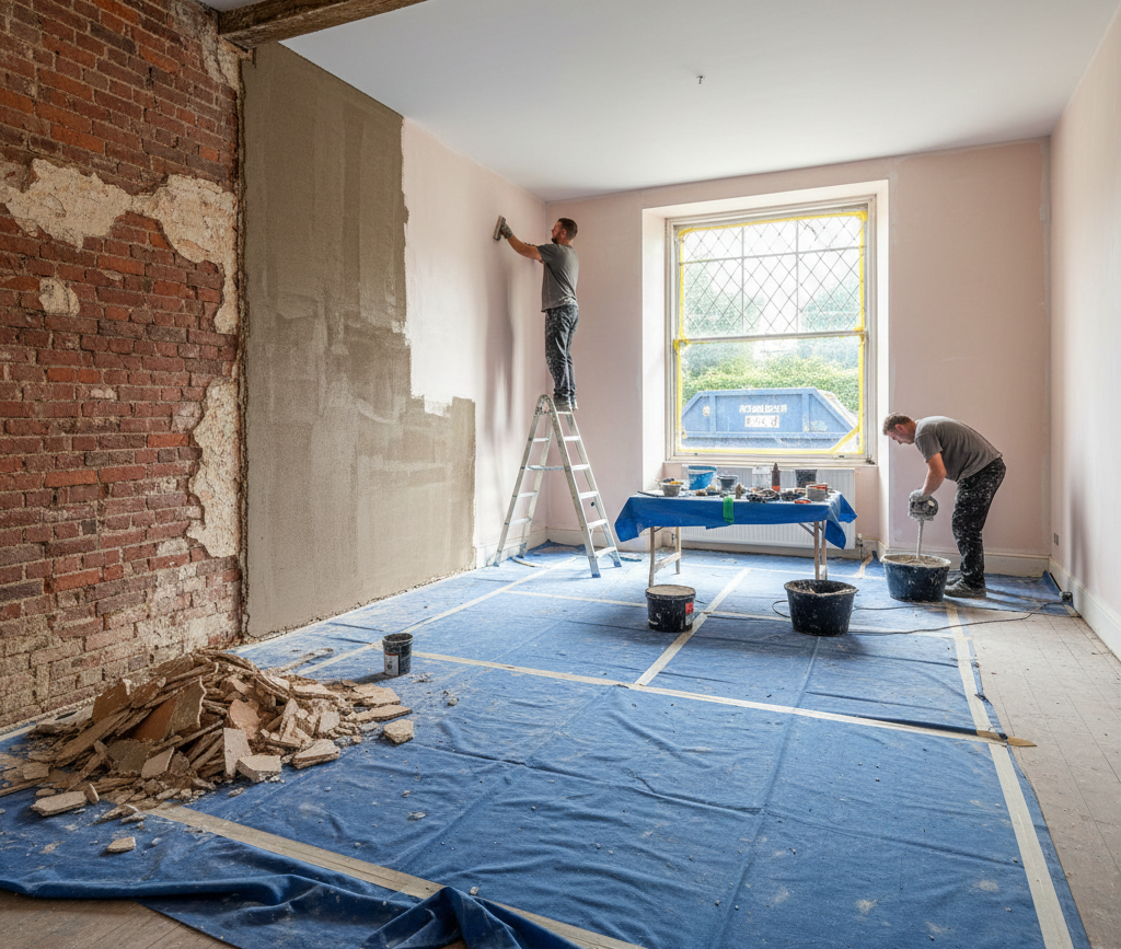 How much does it cost to replaster a room in Cheltenham?