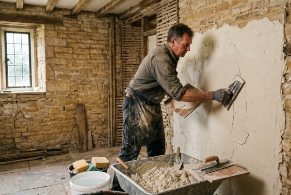How much does lime plastering cost per square metre in the Cotswolds?
